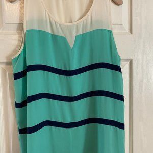 THML Stitch Fix Semi Sheer Strip Tank XXL